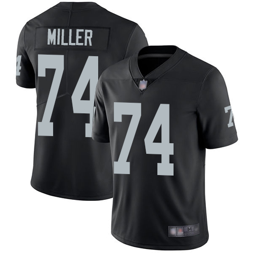 Men Oakland Raiders Limited Black Kolton Miller Home Jersey NFL Football 74 Vapor Untouchable Jersey